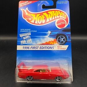 Hot Wheels 1970 Dodge Charger Daytona Red 1996 First Editions #382